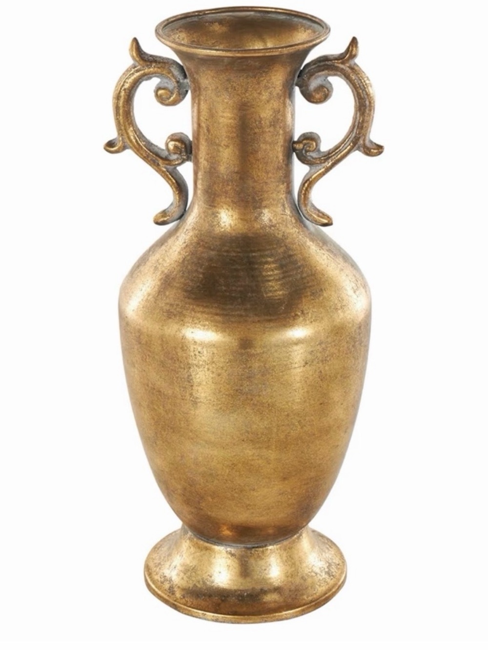 Unbranded Gold Decorative Vase with Scroll Handles